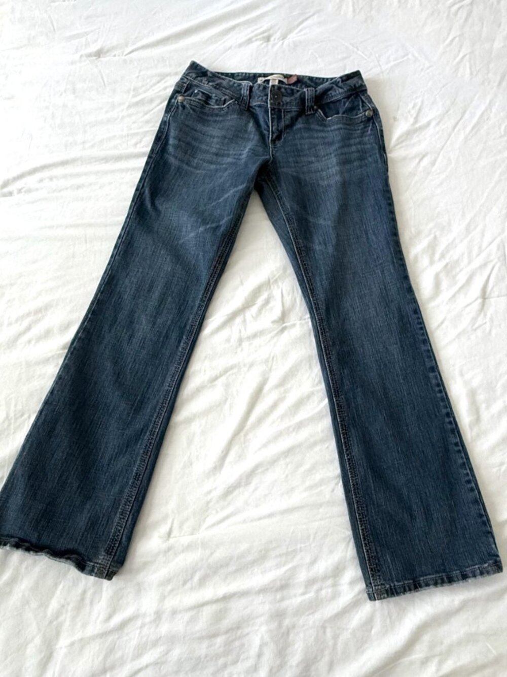 VTG Y2K Aéropostale Chelsea Bootcut Jeans Womens 9/10 Low Rise Rhinestone - Picture 3 of 12